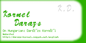 kornel darazs business card